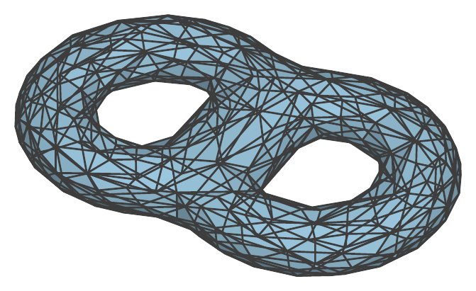 A surface of genus two, triangulated